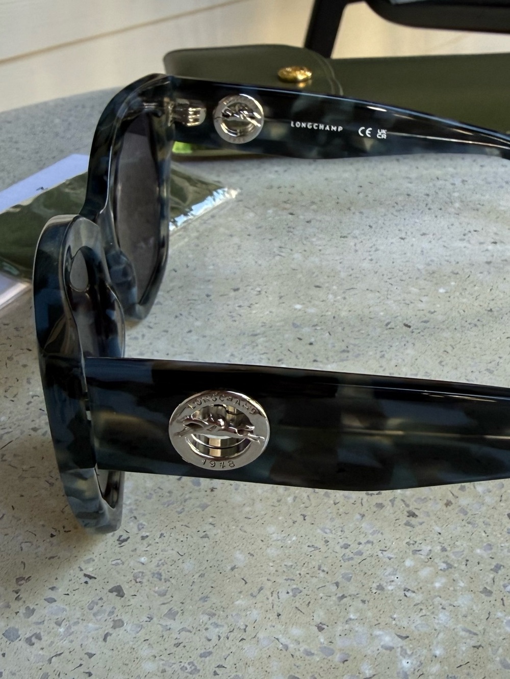 Longchamp Blue Tortoiseshell Cat-Eye Sunglasses - Picture 5 of 11